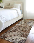 LOOMLAN Rugs Carmina Brown Washable Indoor-Outdoor Rug