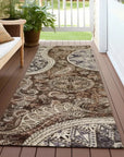 LOOMLAN Rugs Carmina Brown Washable Indoor-Outdoor Rug