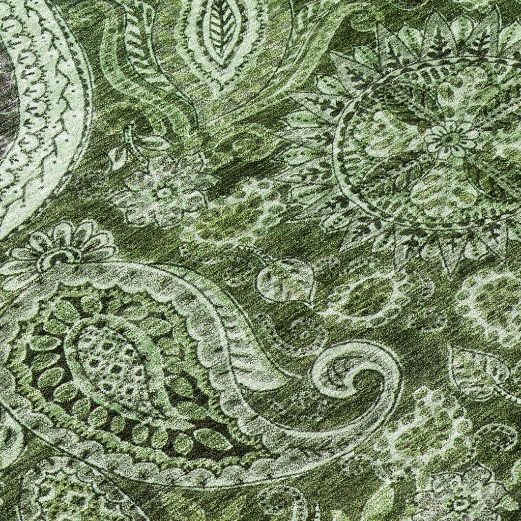 LOOMLAN Rugs Carmina Green Washable Indoor-Outdoor Rug