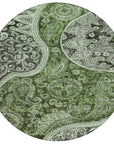 LOOMLAN Rugs Carmina Green Washable Indoor-Outdoor Rug