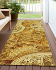 LOOMLAN Rugs Carmina Orange Washable Indoor-Outdoor Rug