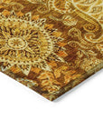 LOOMLAN Rugs Carmina Orange Washable Indoor-Outdoor Rug