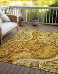 LOOMLAN Rugs Carmina Orange Washable Indoor-Outdoor Rug