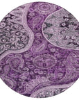 LOOMLAN Rugs Carmina Purple Washable Indoor-Outdoor Rug