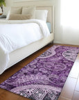 LOOMLAN Rugs Carmina Purple Washable Indoor-Outdoor Rug