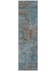 LOOMLAN Rugs Carmine Teal Washable Indoor-Outdoor Rug