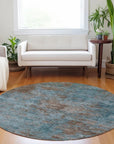 LOOMLAN Rugs Carmine Teal Washable Indoor-Outdoor Rug