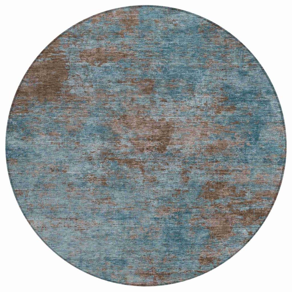 LOOMLAN Rugs Carmine Teal Washable Indoor-Outdoor Rug