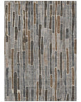 LOOMLAN Rugs Casava Gray Washable Indoor-Outdoor Rug
