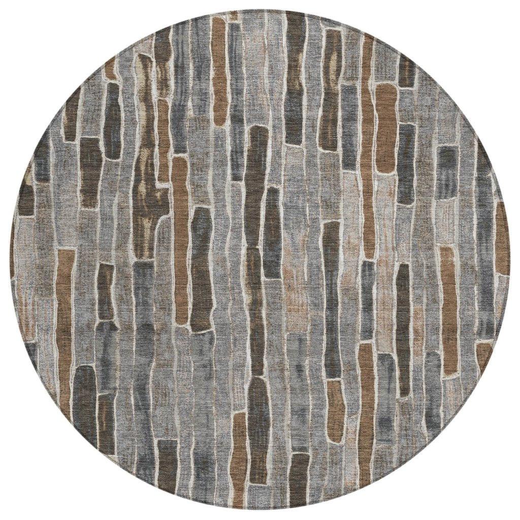 LOOMLAN Rugs Casava Gray Washable Indoor-Outdoor Rug