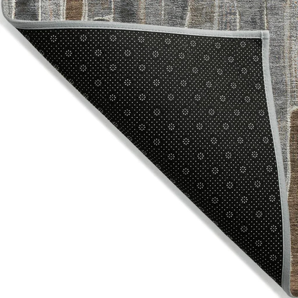LOOMLAN Rugs Casava Gray Washable Indoor-Outdoor Rug
