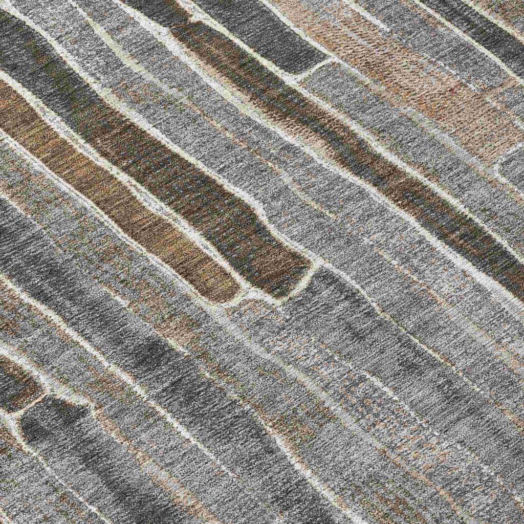 LOOMLAN Rugs Casava Gray Washable Indoor-Outdoor Rug