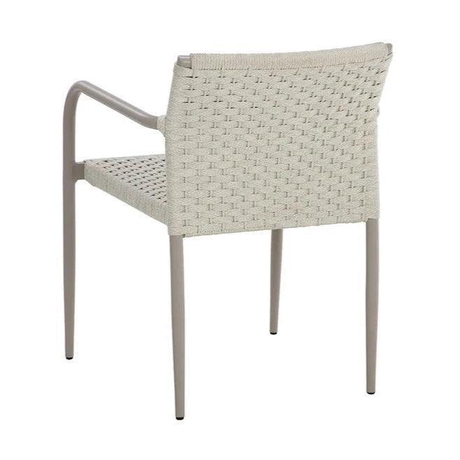 Casella Stackable Dining Armchair Cream - Classic 2PC - LOOMLAN - SUNPAN - Outdoor Dining Chairs