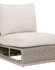 Caspian Olefin Fabric Outdoor Modular Armless Sofa Chair - LOOMLAN - Essentials For Living - Outdoor Sofas & Loveseats