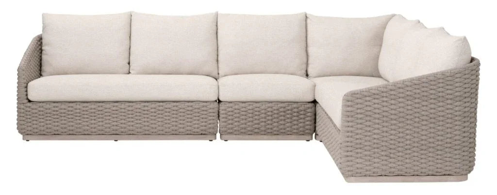 Caspian Olefin Fabric Outdoor Modular Armless Sofa Chair - LOOMLAN - Essentials For Living - Outdoor Sofas & Loveseats