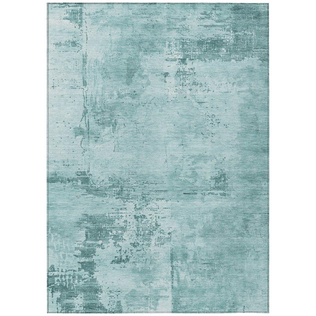 LOOMLAN Rugs Cassiva Blue Washable Indoor-Outdoor Rug
