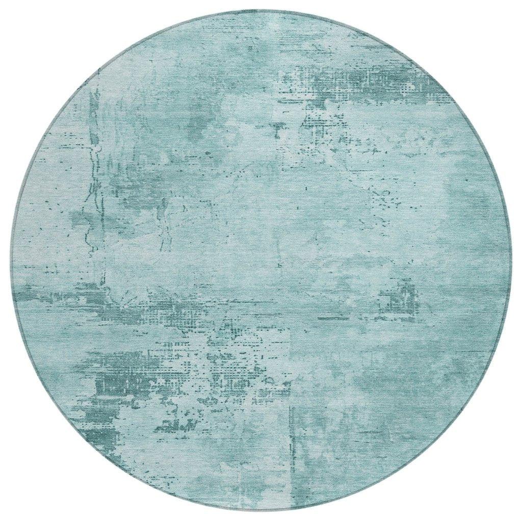 LOOMLAN Rugs Cassiva Blue Washable Indoor-Outdoor Rug