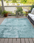 LOOMLAN Rugs Cassiva Blue Washable Indoor-Outdoor Rug