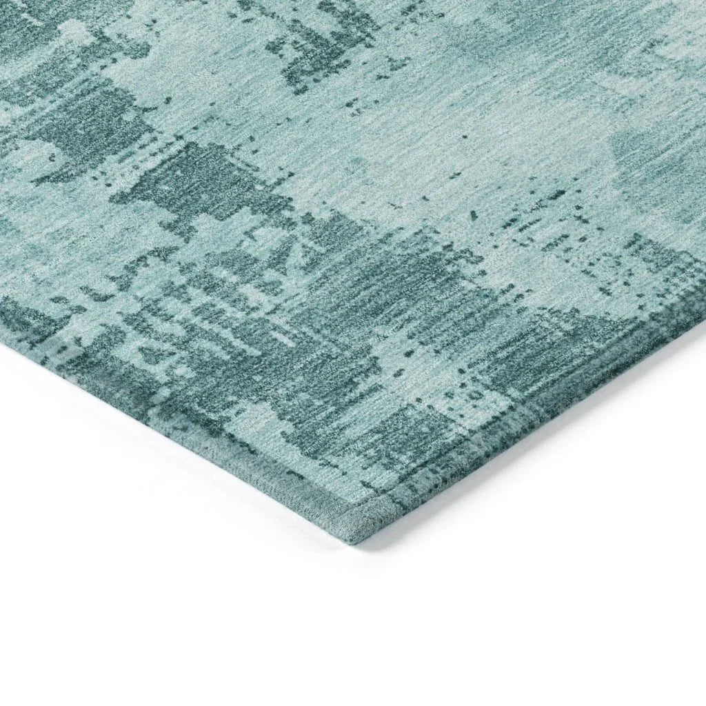 LOOMLAN Rugs Cassiva Blue Washable Indoor-Outdoor Rug