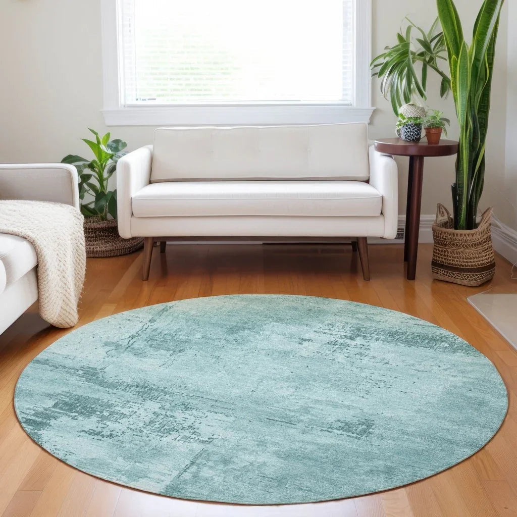 LOOMLAN Rugs Cassiva Blue Washable Indoor-Outdoor Rug