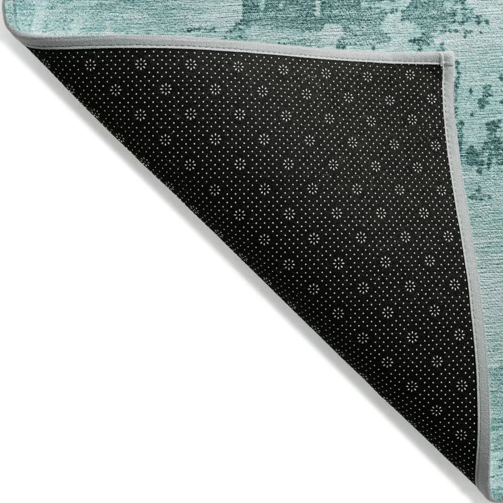LOOMLAN Rugs Cassiva Blue Washable Indoor-Outdoor Rug