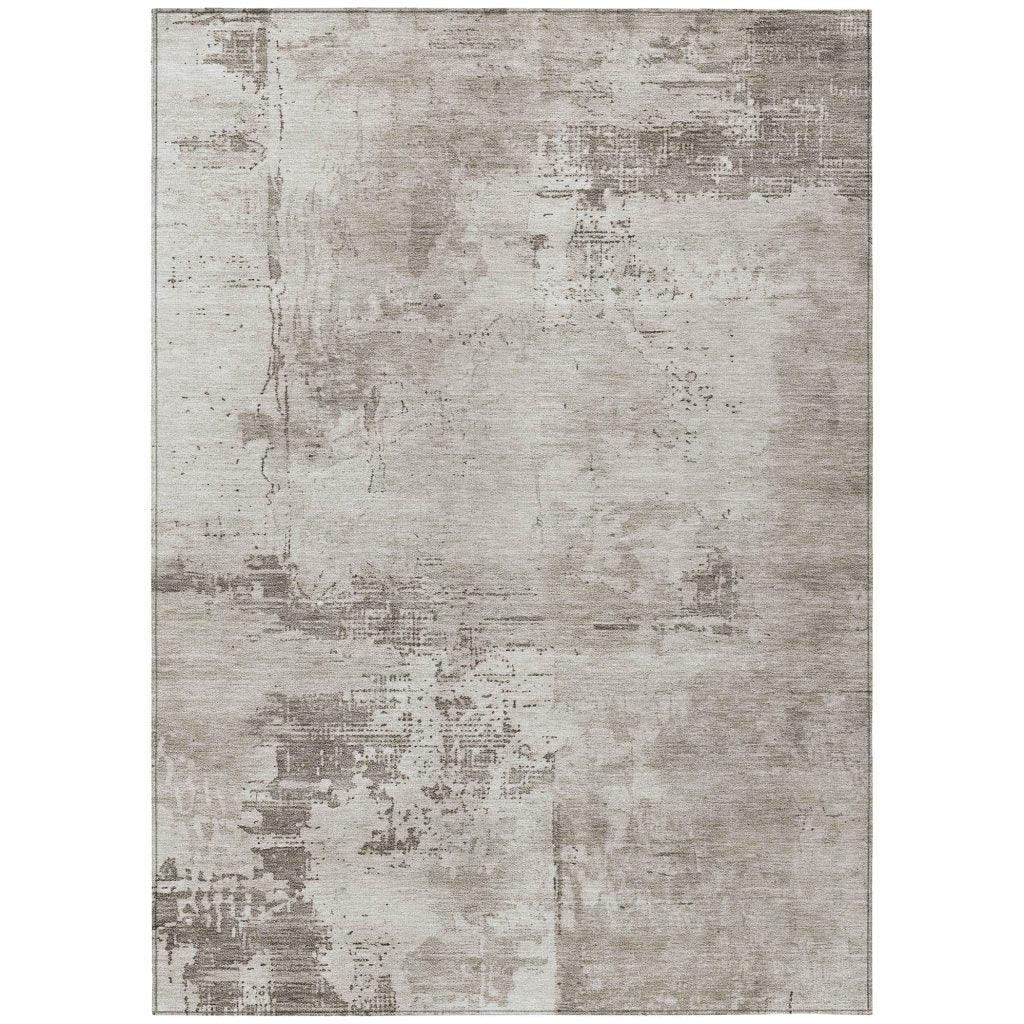 LOOMLAN Rugs Cassiva Brown Washable Indoor-Outdoor Rug