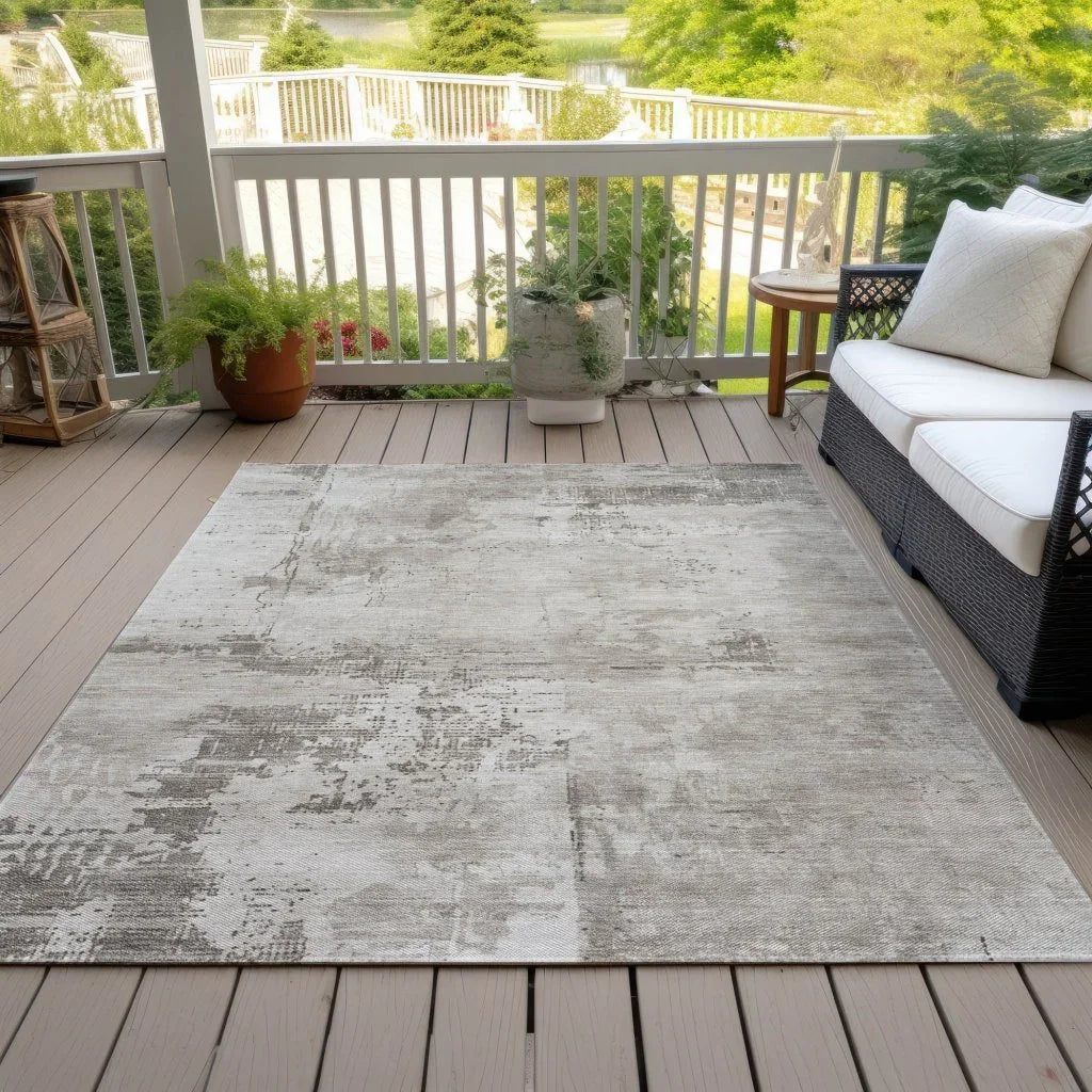 LOOMLAN Rugs Cassiva Brown Washable Indoor-Outdoor Rug