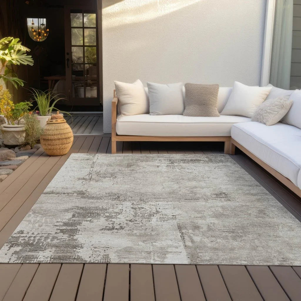 LOOMLAN Rugs Cassiva Brown Washable Indoor-Outdoor Rug