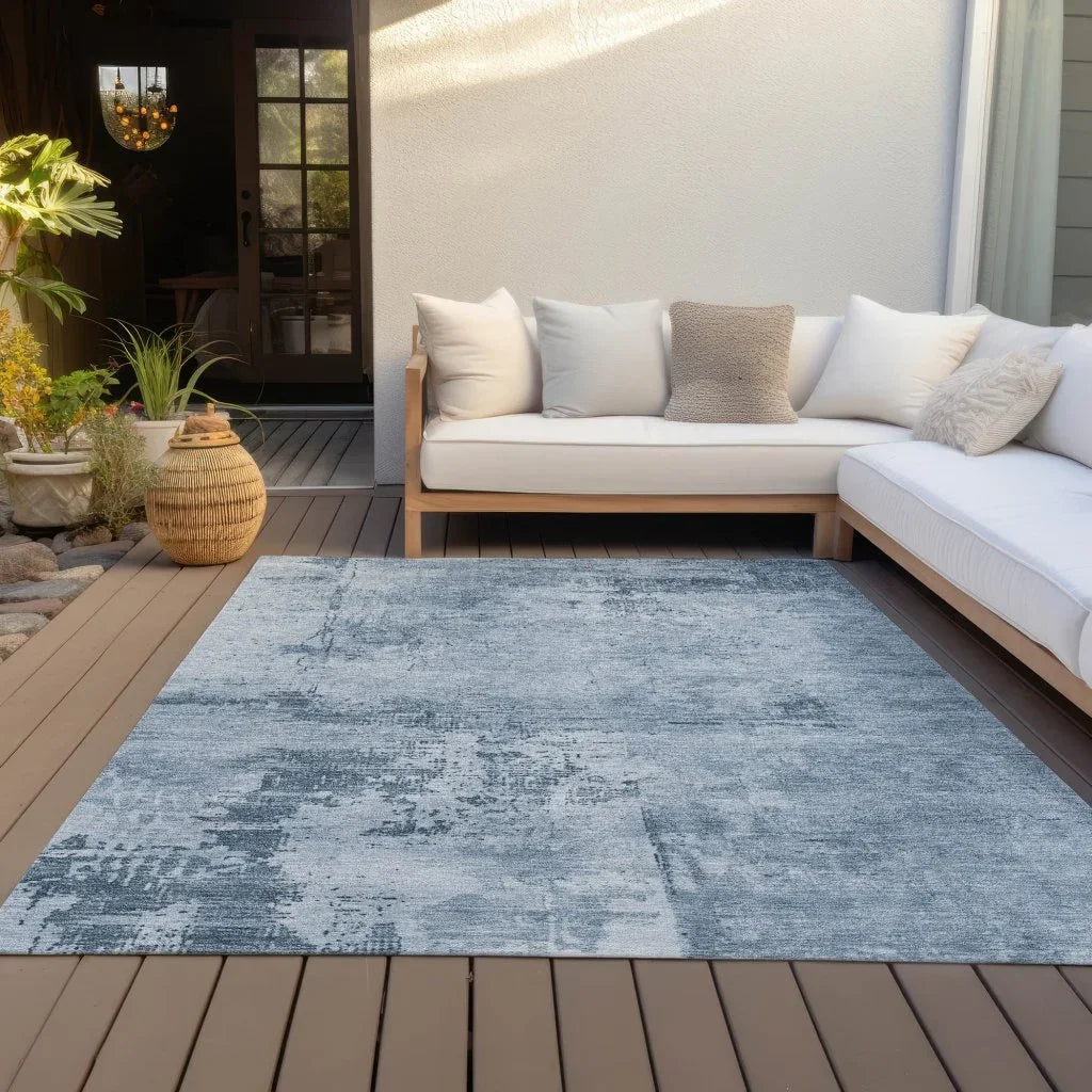 LOOMLAN Rugs Cassiva Denim Washable Indoor-Outdoor Rug