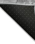 LOOMLAN Rugs Cassiva Gray Washable Indoor-Outdoor Rug