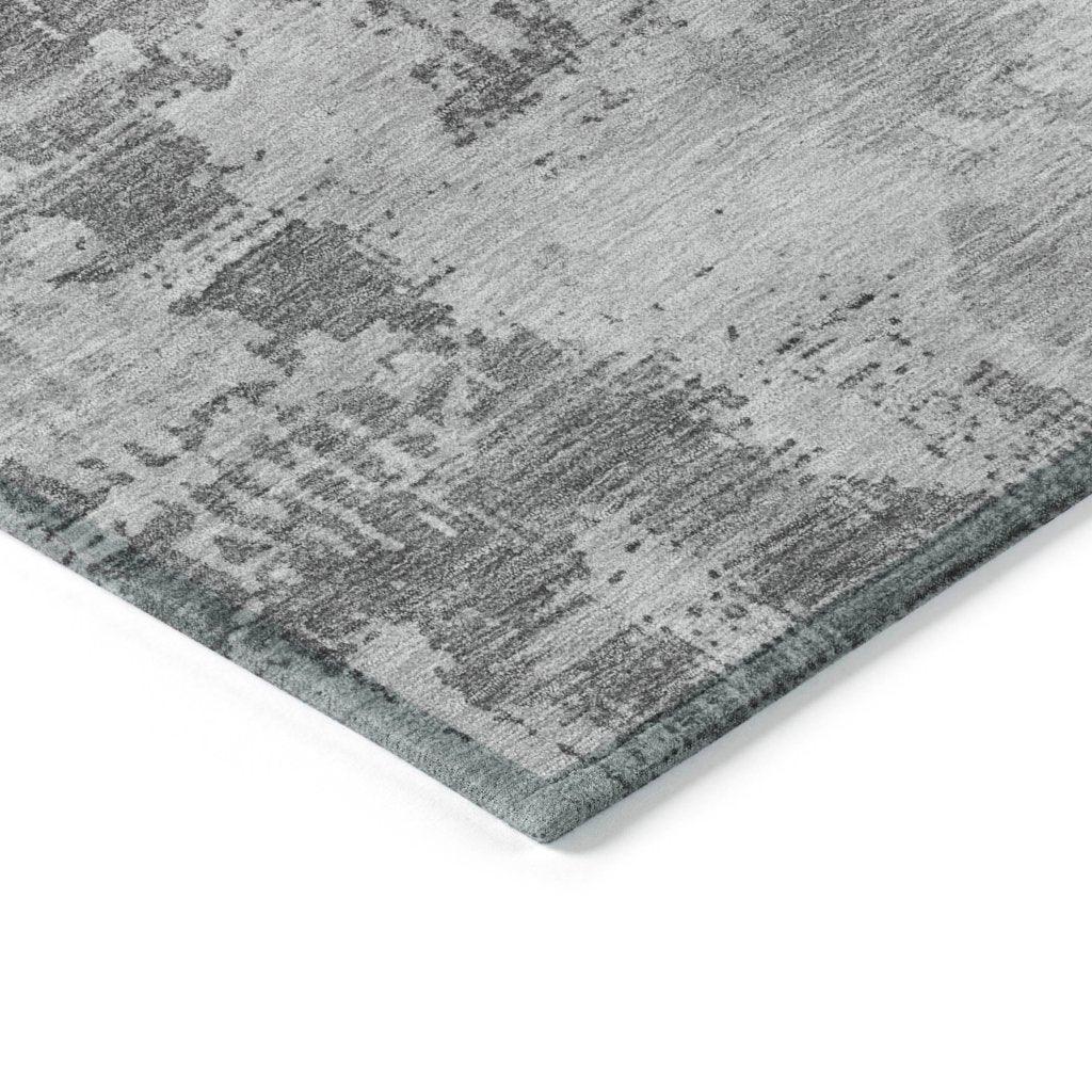 LOOMLAN Rugs Cassiva Gray Washable Indoor-Outdoor Rug