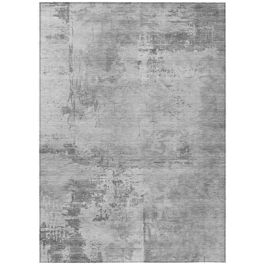 LOOMLAN Rugs Cassiva Gray Washable Indoor-Outdoor Rug