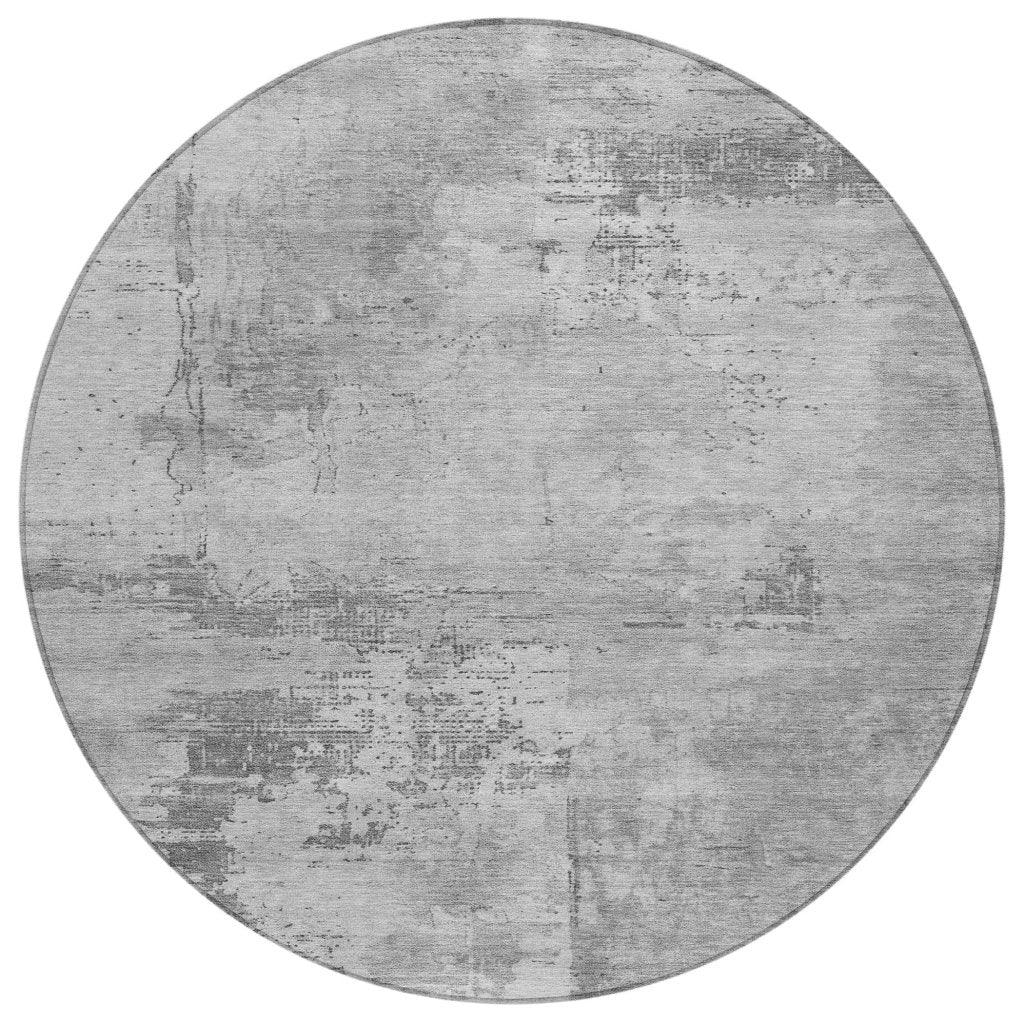 LOOMLAN Rugs Cassiva Gray Washable Indoor-Outdoor Rug