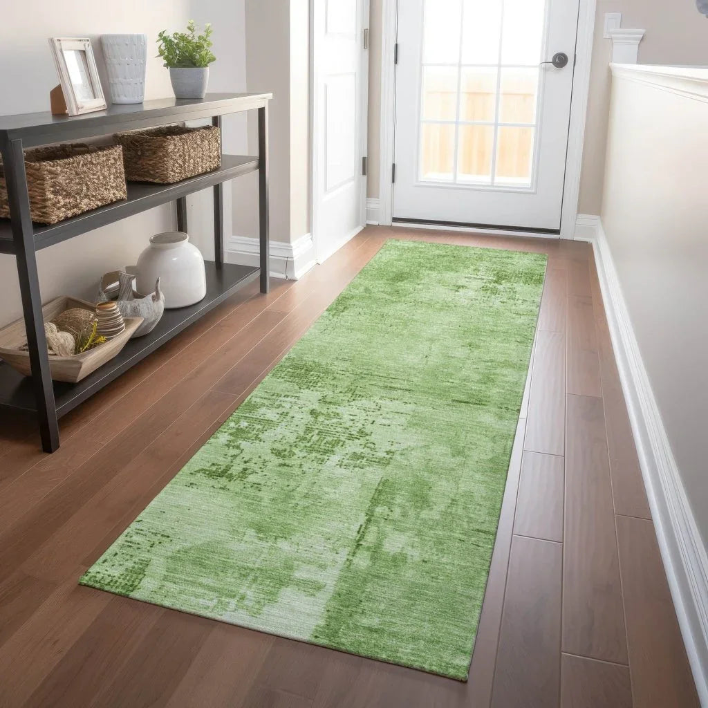 LOOMLAN Rugs Cassiva Green Washable Indoor-Outdoor Rug