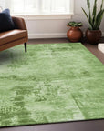 LOOMLAN Rugs Cassiva Green Washable Indoor-Outdoor Rug