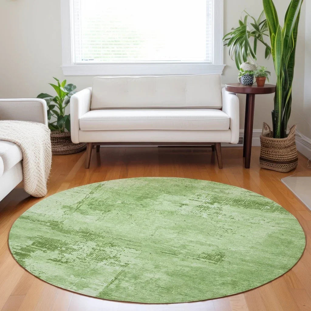 LOOMLAN Rugs Cassiva Green Washable Indoor-Outdoor Rug