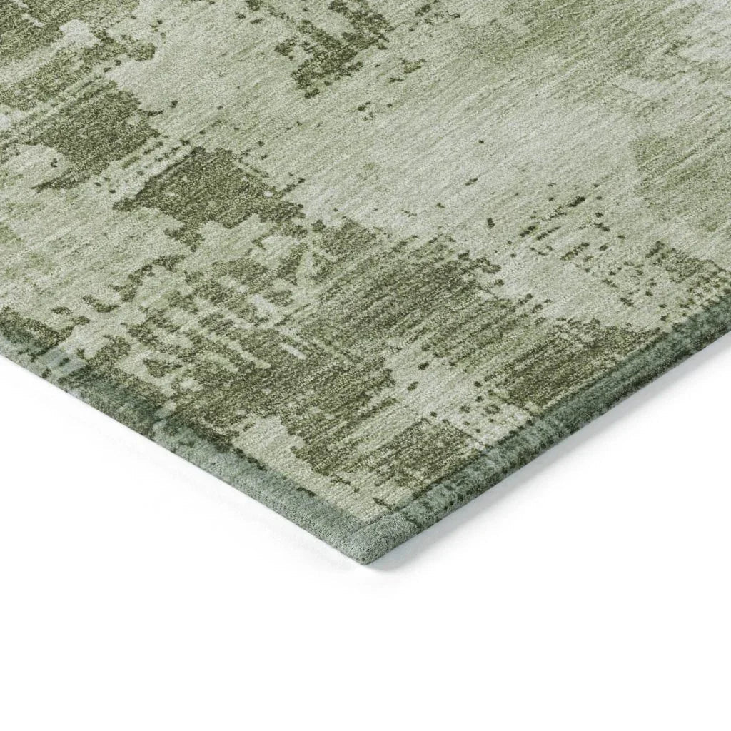 LOOMLAN Rugs Cassiva Olive Washable Indoor-Outdoor Rug