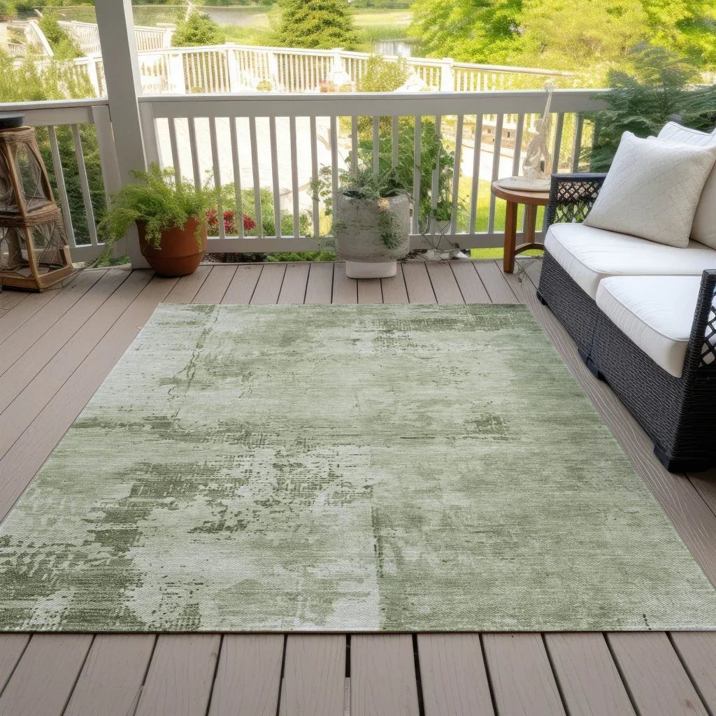 LOOMLAN Rugs Cassiva Olive Washable Indoor-Outdoor Rug