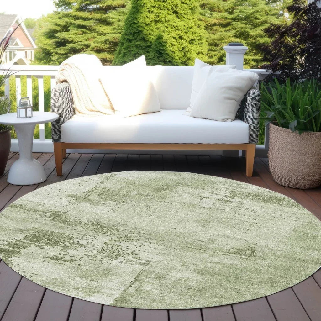 LOOMLAN Rugs Cassiva Olive Washable Indoor-Outdoor Rug