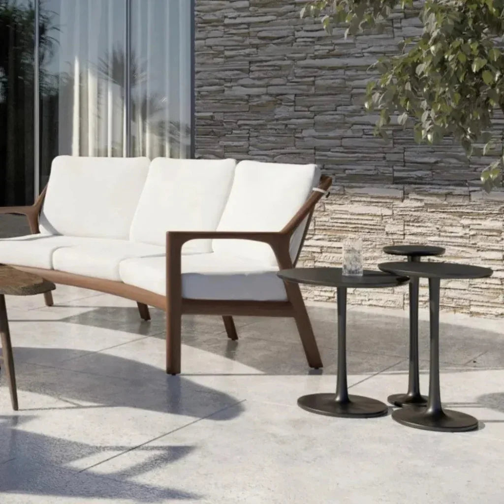 Castelle Berkeley Crescent Curved Outdoor Couch Deep - LOOMLAN - Castelle - Outdoor Sofas &amp; Loveseats