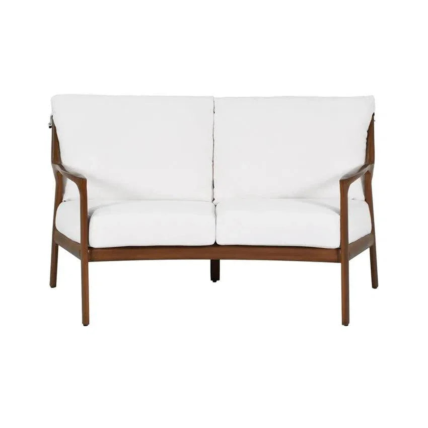 Castelle Berkeley Crescent Curved Outdoor Loveseat Deep - LOOMLAN - Castelle - Outdoor Sofas & Loveseats