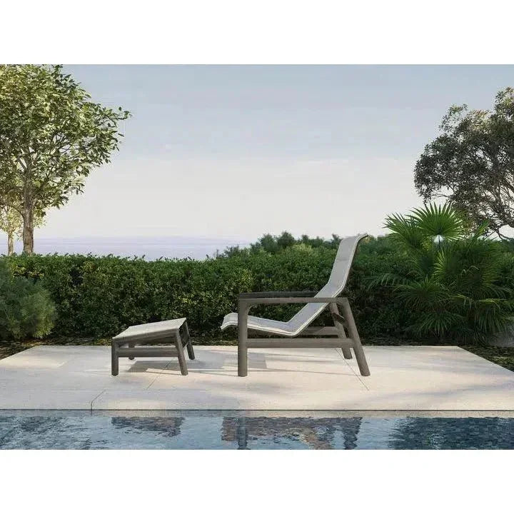 Castelle Berkeley Padded Sling Chair Ottoman 4 PC Set - LOOMLAN - Castelle - Outdoor Lounge Chairs
