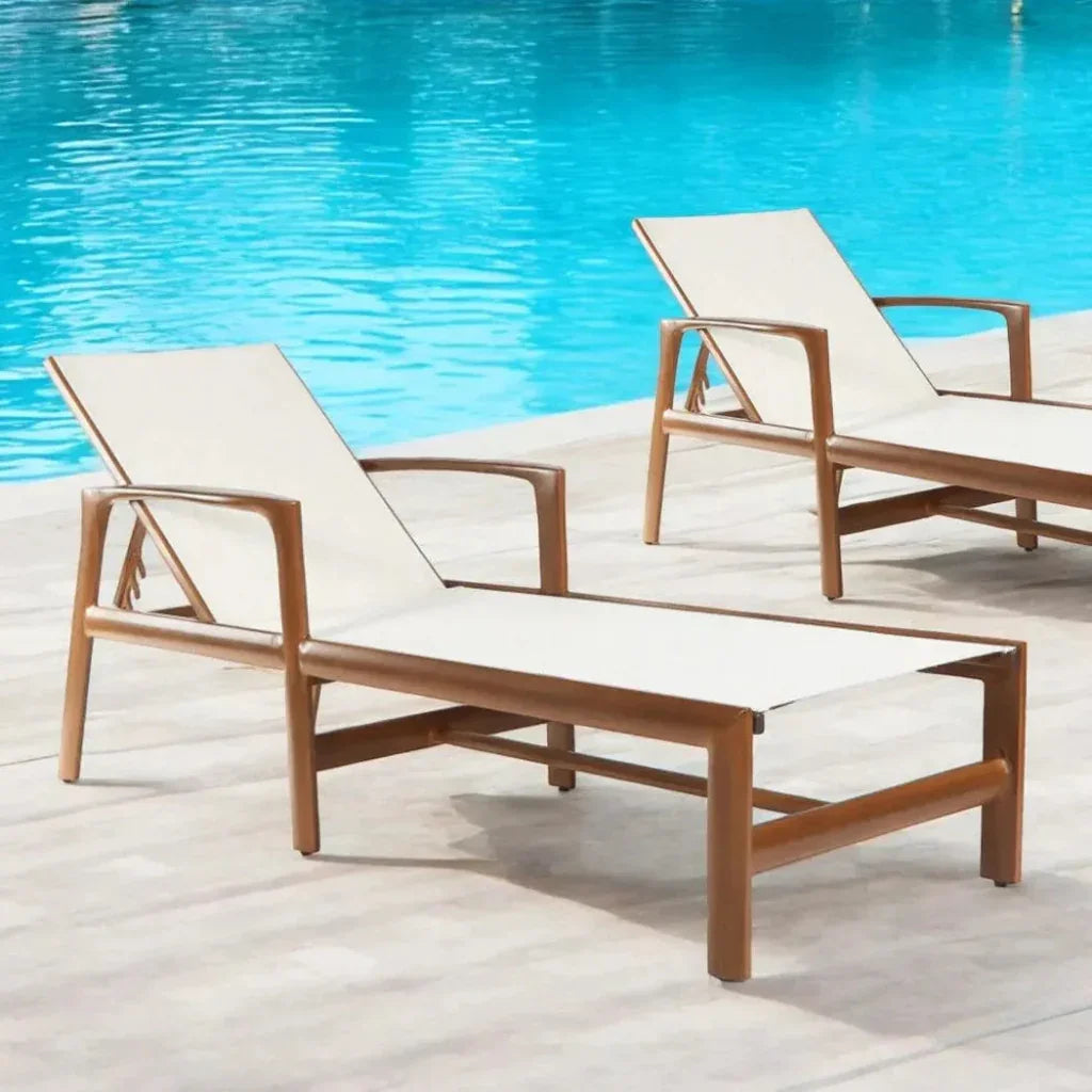 Castelle Berkeley Sling Chaise Sunlounger - LOOMLAN - Castelle - Outdoor Cabanas & Loungers