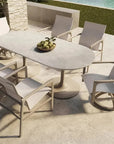 Castelle Berkeley Sling Swivel Rocker Dining Chair - LOOMLAN - Castelle - Outdoor Dining Chairs