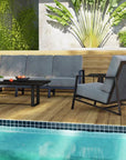Castelle Prism Lounge Chair Made in USA - LOOMLAN - Castelle - Outdoor Lounge Chairs