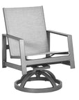 Castelle Prism Sling Swivel Rocking Dining Chair - LOOMLAN - Castelle - Outdoor Dining Chairs