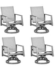 Castelle Prism Sling Swivel Rocking Dining Chair - LOOMLAN - Castelle - Outdoor Dining Chairs