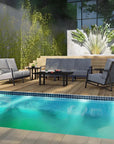 Castelle Prism Sofa High Back Deep 3 - Seater - LOOMLAN - Castelle - Outdoor Sofas & Loveseats