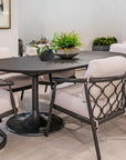 Castelle Tulip Aluminum Outdoor Oval Dining Table - LOOMLAN - Castelle - Outdoor Dining Tables