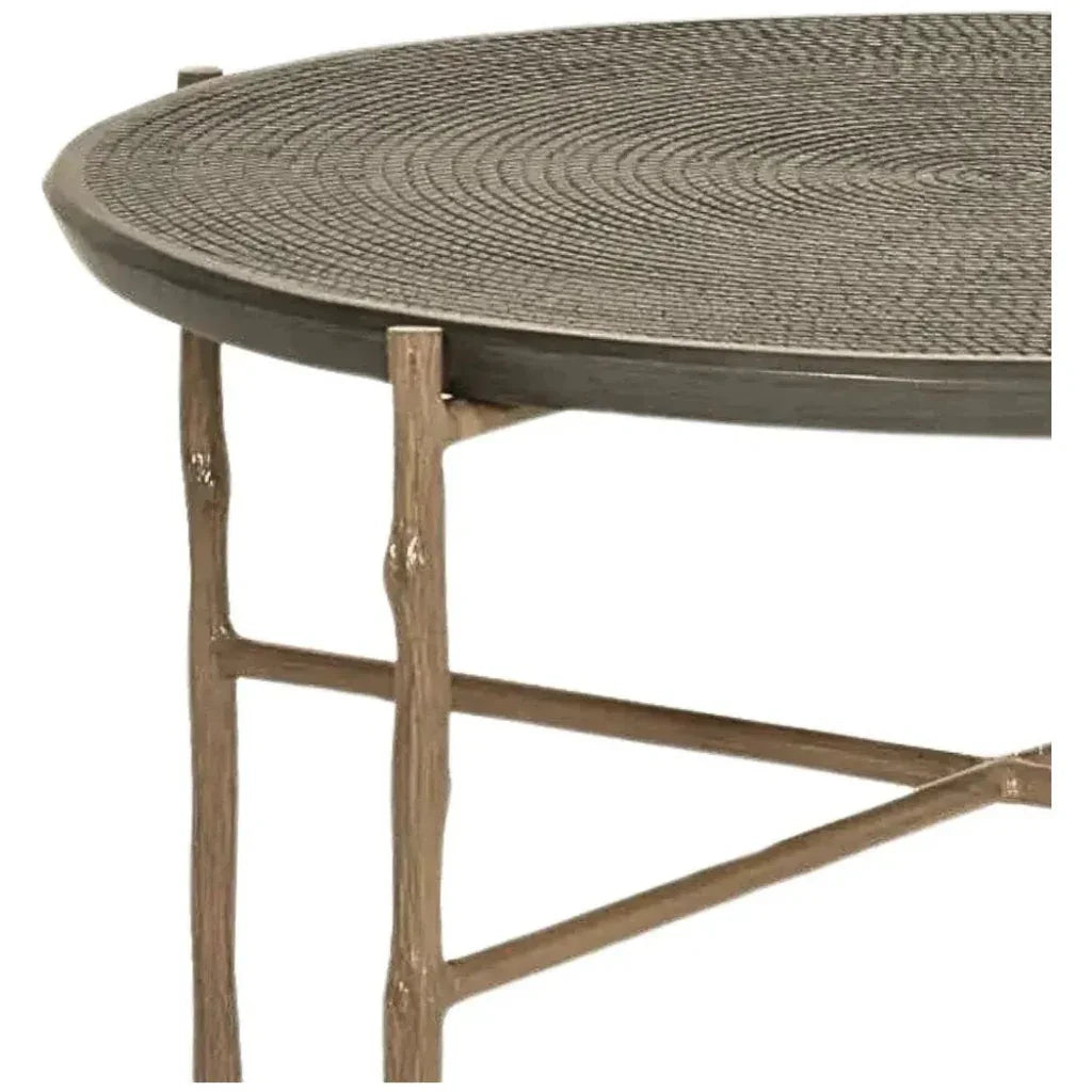 Castelle Twig Faux Wood Look Outdoor Coffee Table - LOOMLAN - Castelle - Outdoor Coffee Tables